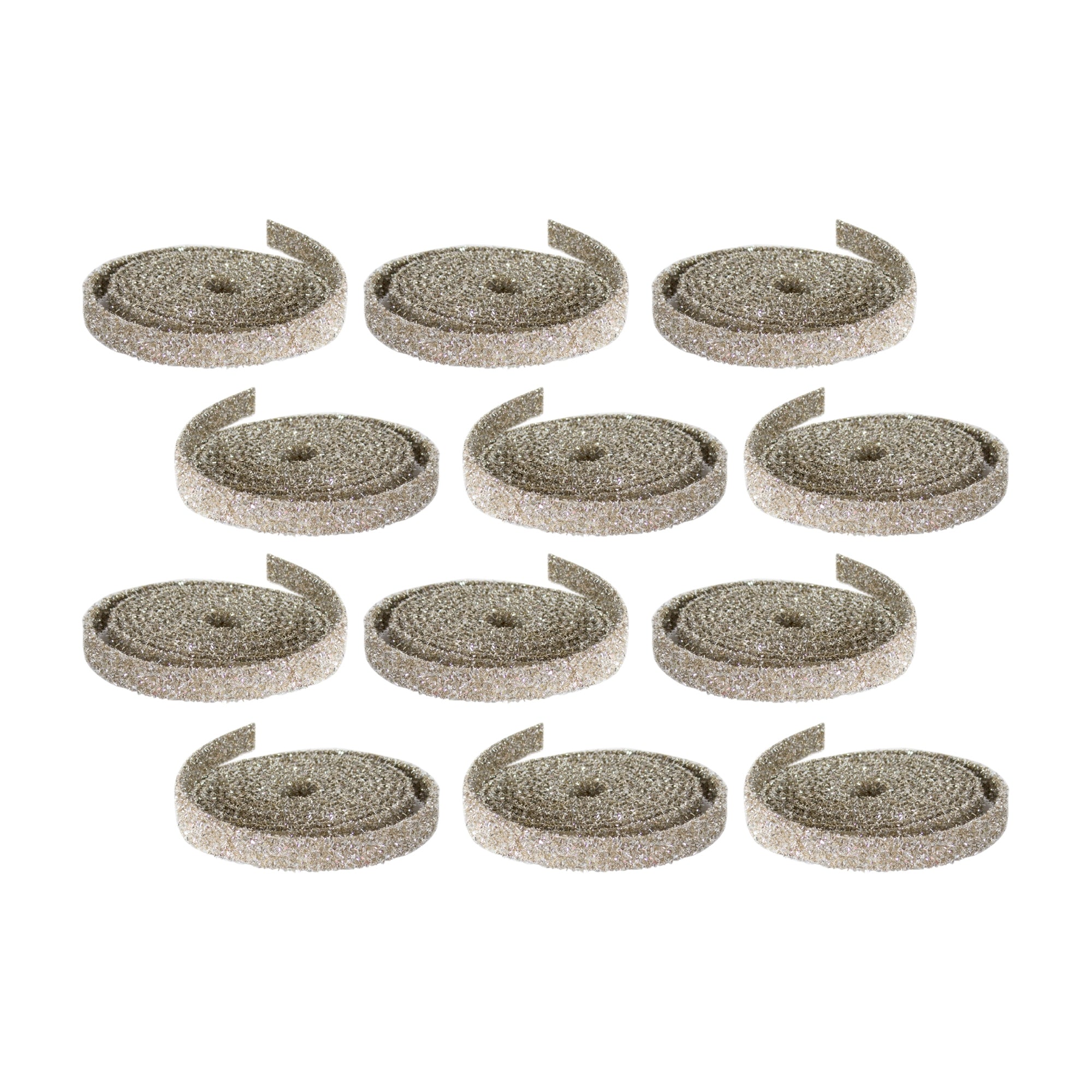 Champagne Glitter Rope Ribbon Set of 12 Rolls SpadezStore