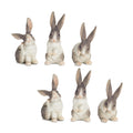 Long Ear Rabbit Figurine Set of 6 SpadezStore