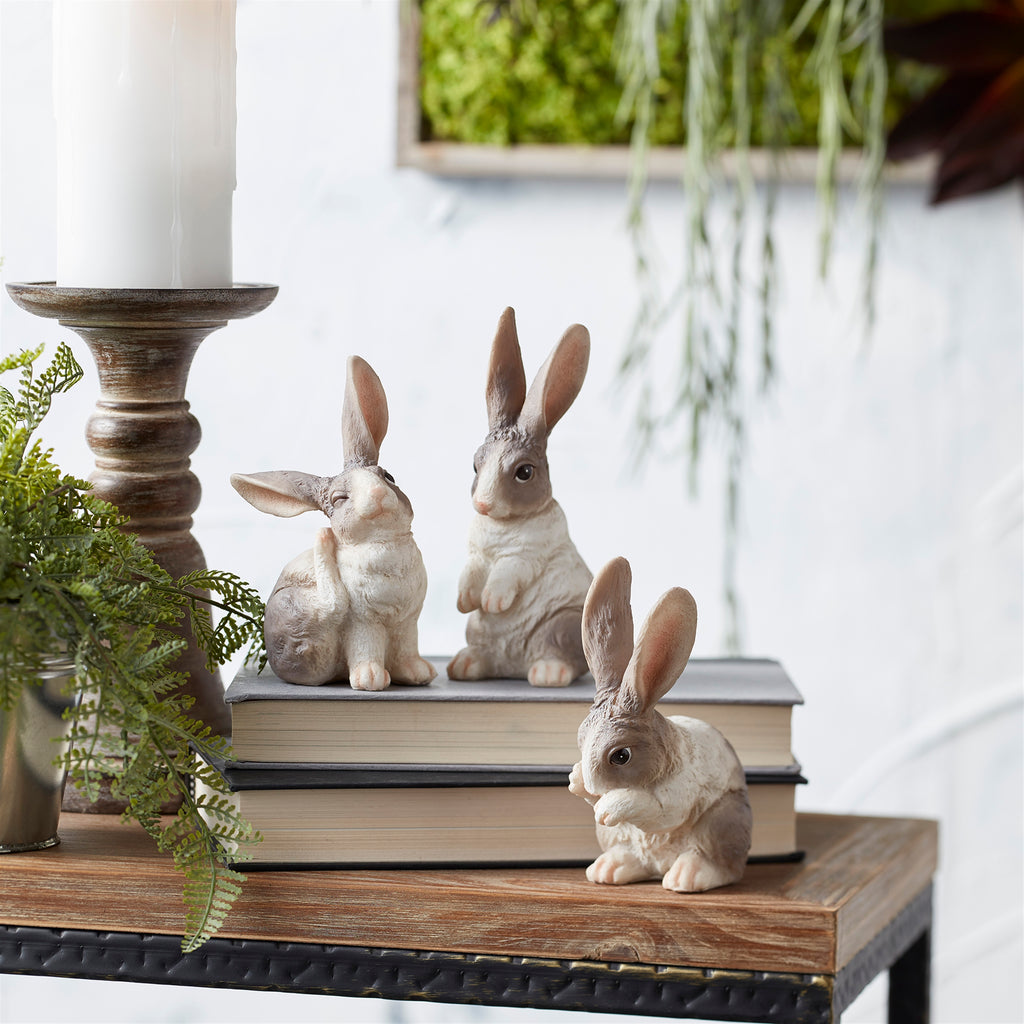Long Ear Rabbit Figurine Set of 6 SpadezStore