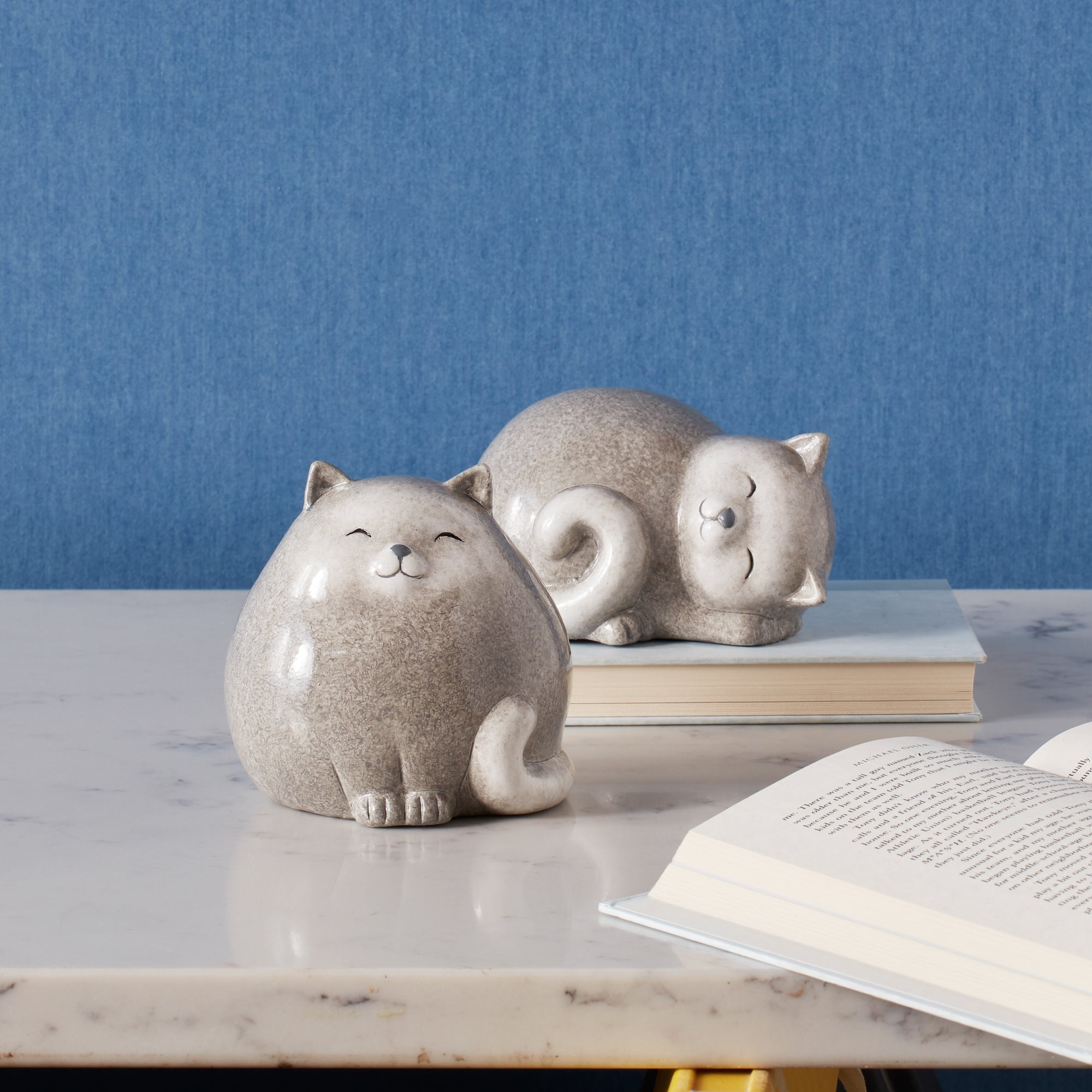 Happy Terra Cotta Cat Shelf Sitter Set of 4 SpadezStore