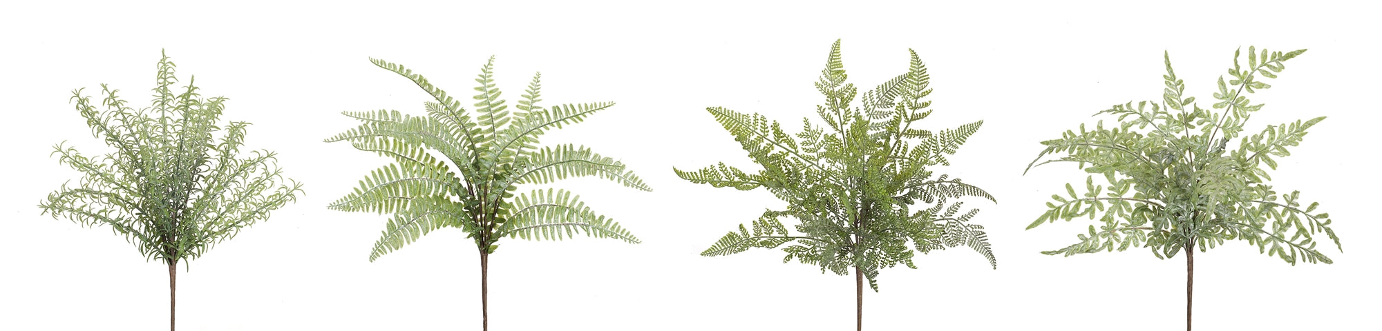 Assorted Fern Foliage Bush Set of 12 SpadezStore
