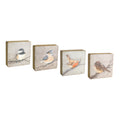 Rustic Wood Bird Plaque Set of 4 SpadezStore