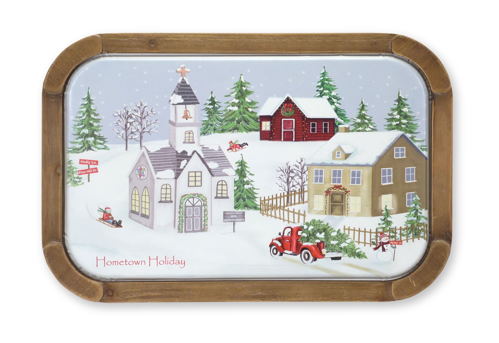 Holiday Village Wall Art 23.75"L SpadezStore