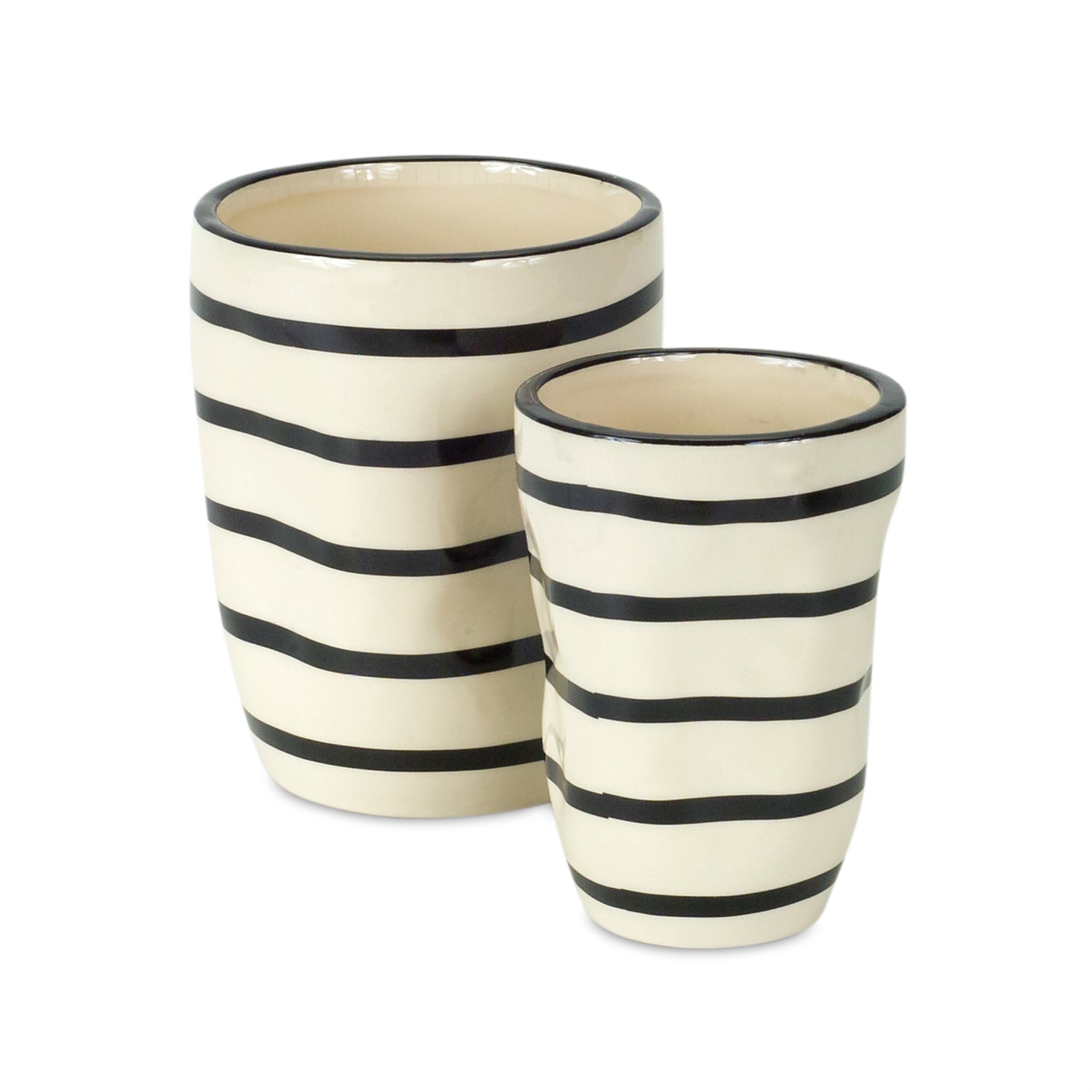 Wavy Patterned Planter or Vase Set of 6 SpadezStore