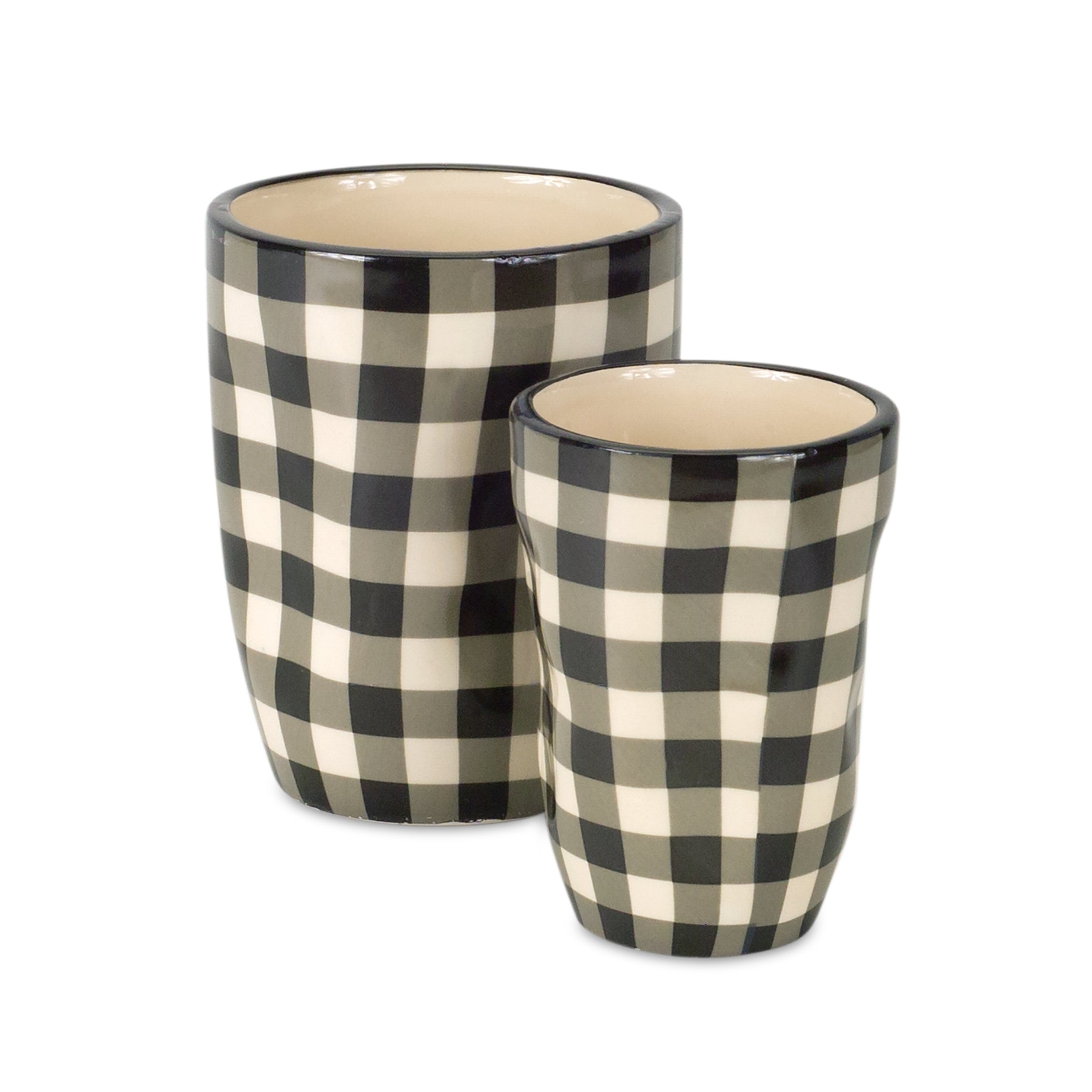 Wavy Patterned Planter or Vase Set of 6 SpadezStore