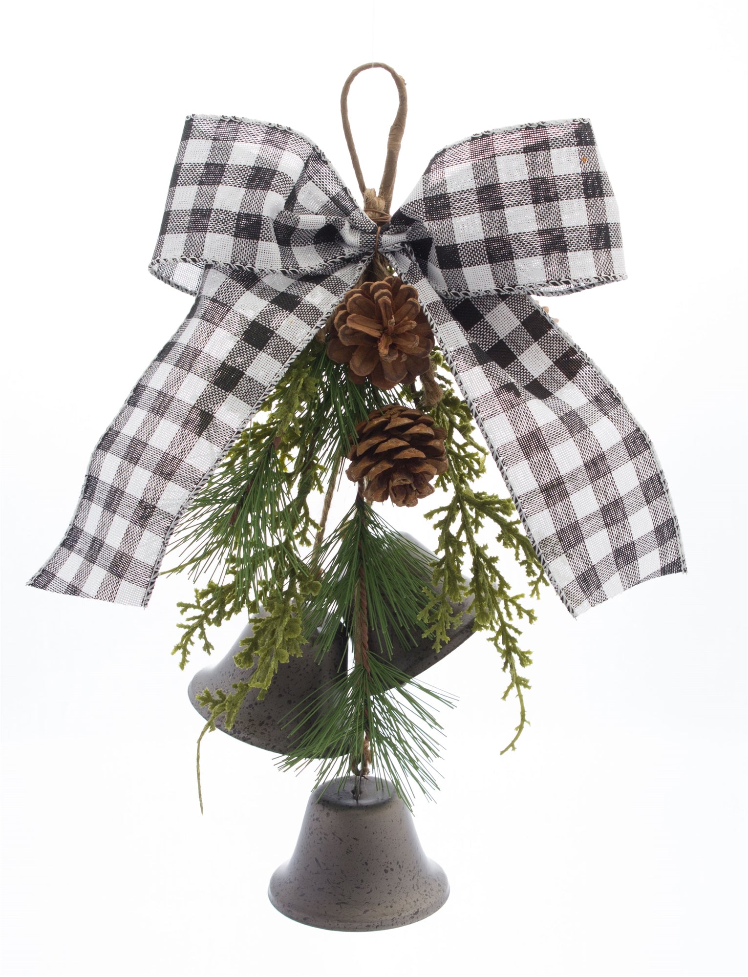 Pine and Bell Bow Drop Set of 6 SpadezStore