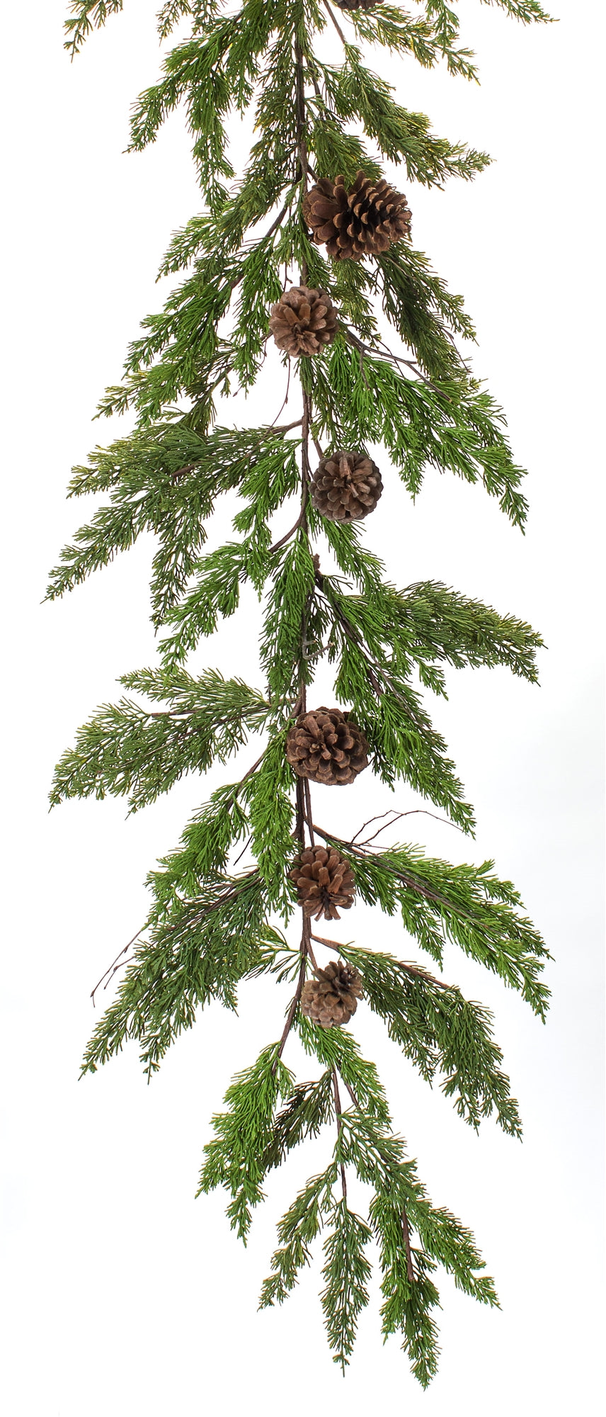 Winter Pine Garland with Pinecone Accents