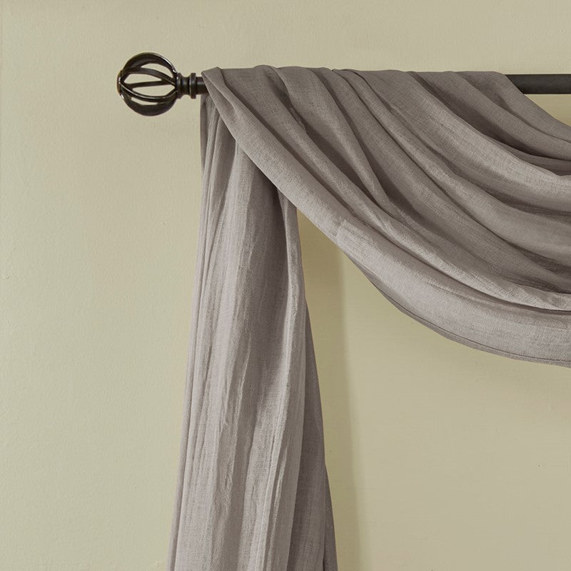 Madison Park Harper Solid Crushed Scarf Sheer SpadezStore