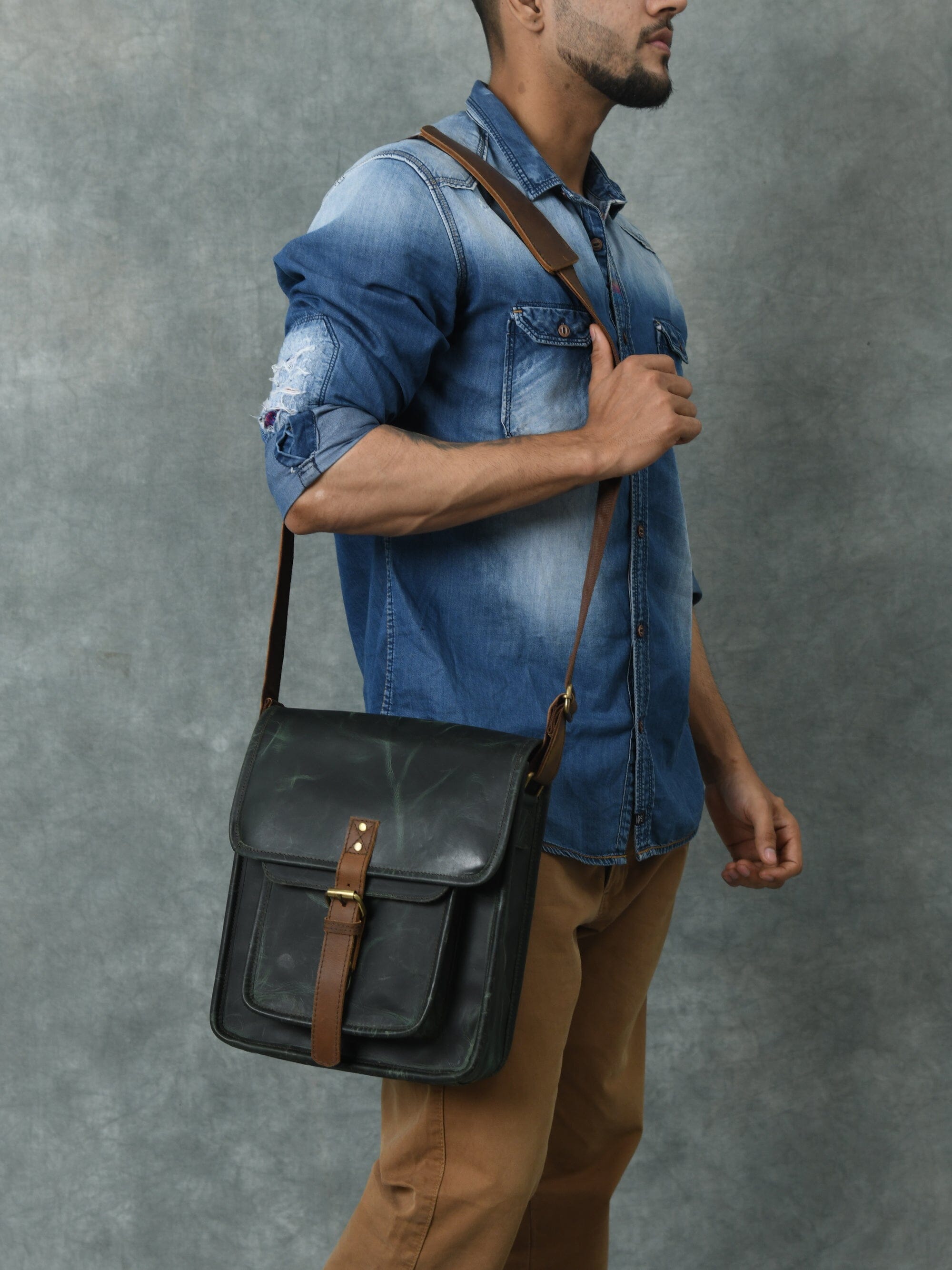 Classy Leather Bags Daily Companion Messenger Bag SpadezStore
