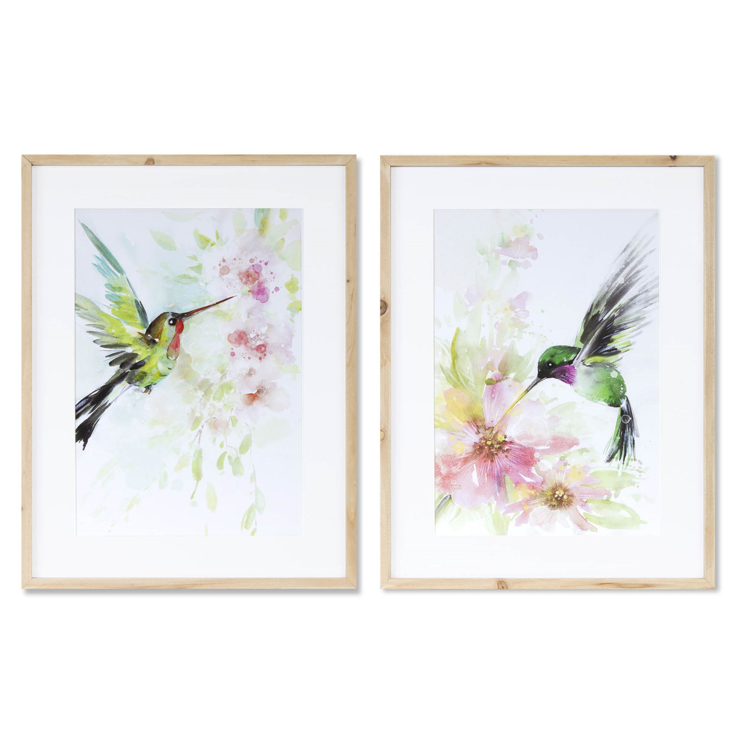 Framed Hummingbird Print Set of 2 SpadezStore