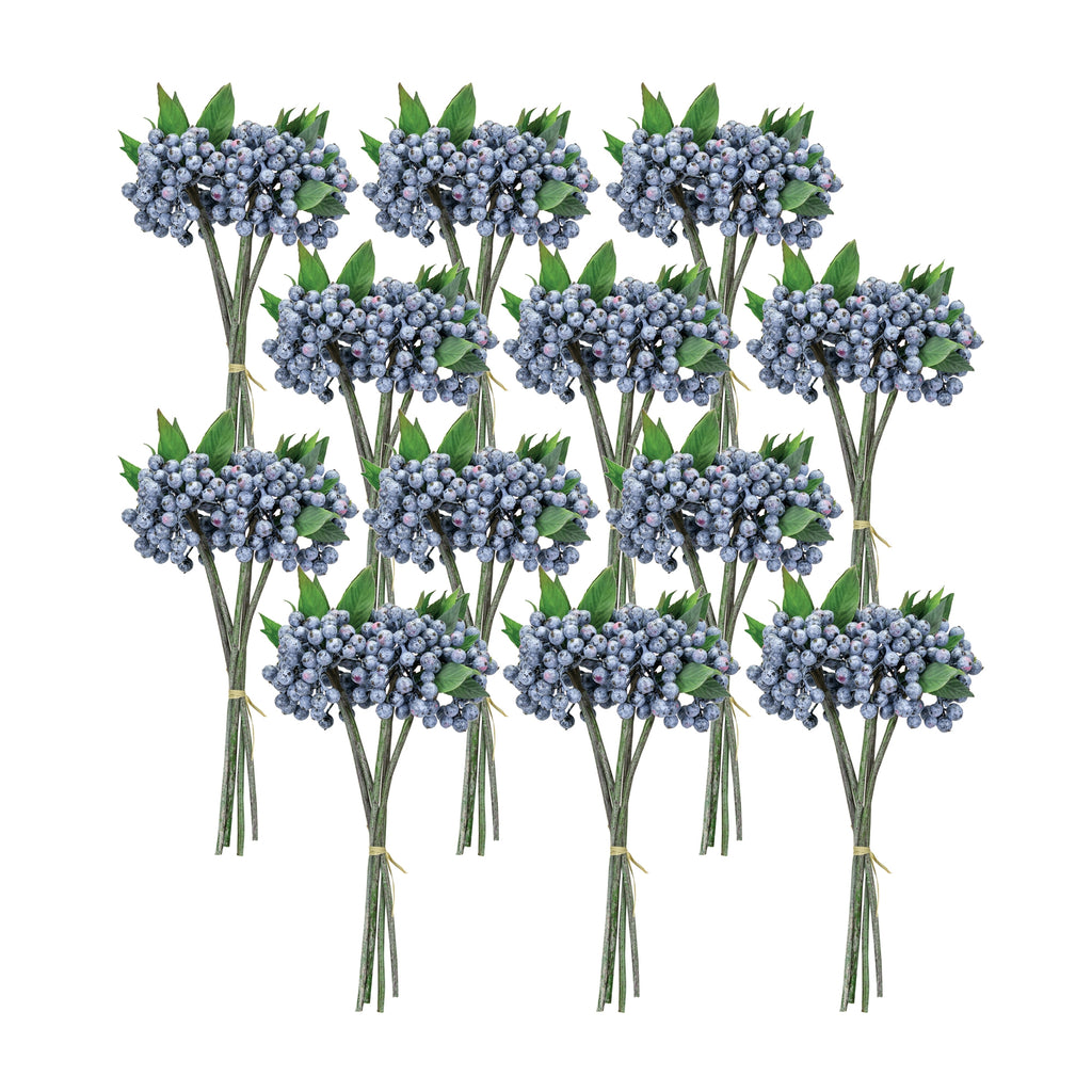 Blue Berry Foliage Bundle Set of 12 SpadezStore