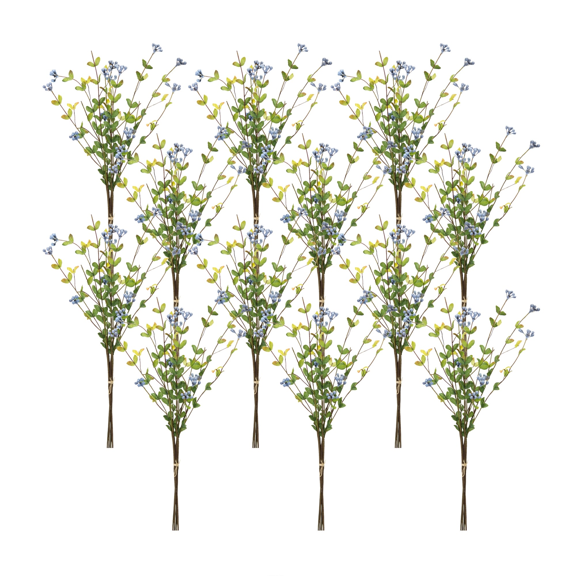 Blue Berry Foliage Spray Set of 12 SpadezStore