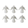 Praying Angel Figurine with Metal Wings Set of 6 SpadezStore
