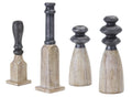 Contemporary Assorted Candle Holder Sticks Set of 4 SpadezStore