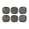 Ornamental Punched Metal Candle Holder Set of 6 SpadezStore