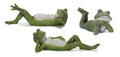 Lounging Garden Frog Figurine Set of 3 SpadezStore