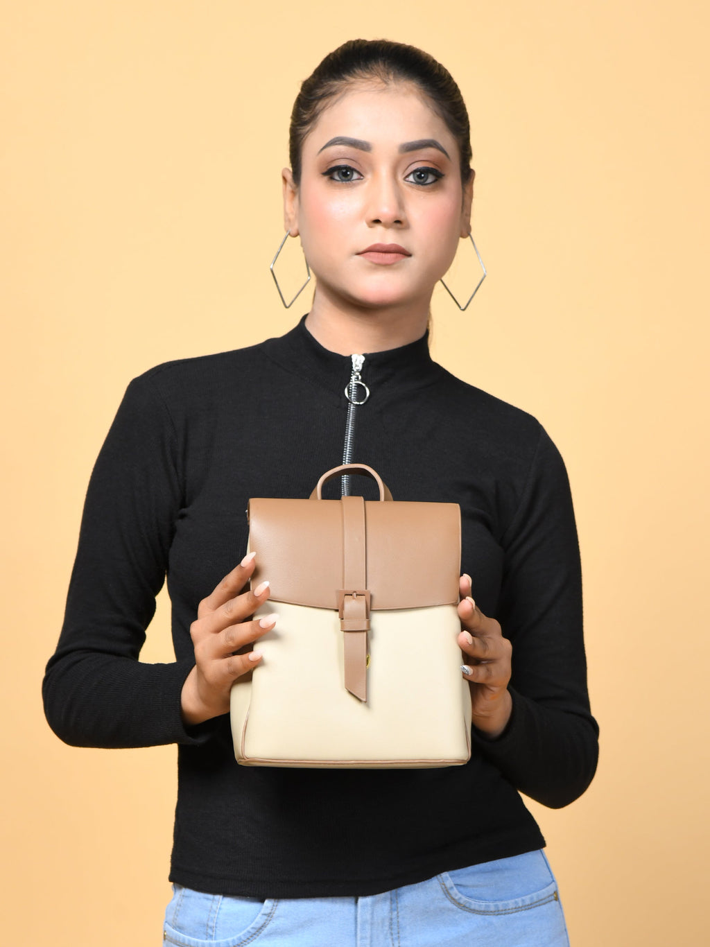 Classy Leather Bags Claire Women's Backpack - Brown SpadezStore