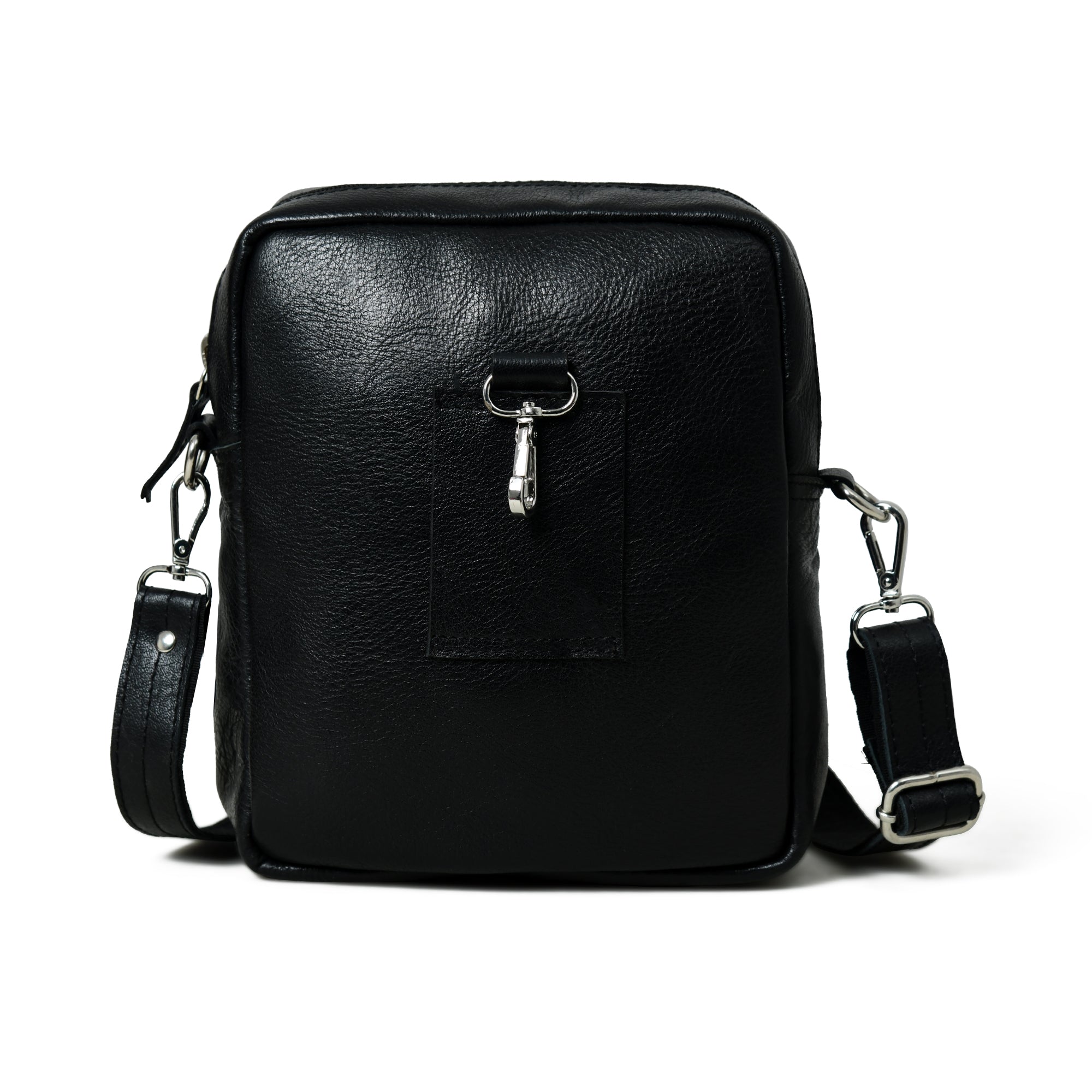 Classy Leather Bags Enzo Black Side Messenger - Thumbnail 5