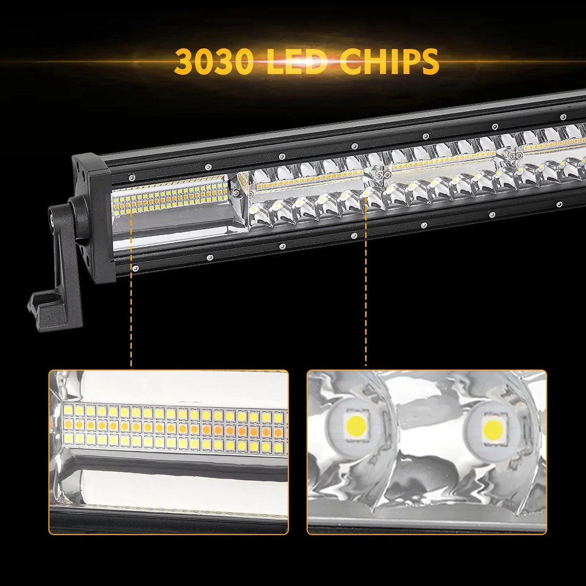Auxbeam 6 Modes Series Amber and White LED Light Bars