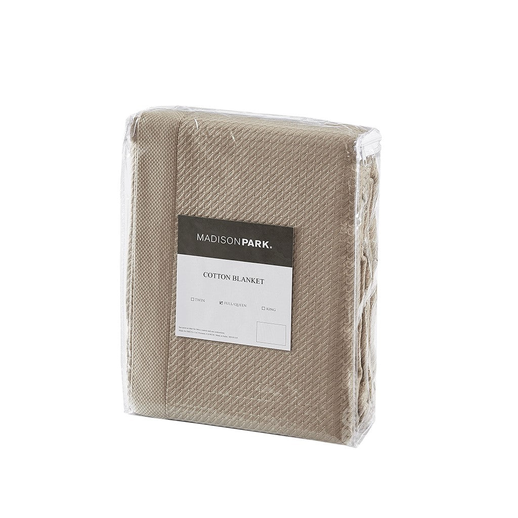 Madison Park 100% Certified Egyptian Cotton Blanket SpadezStore