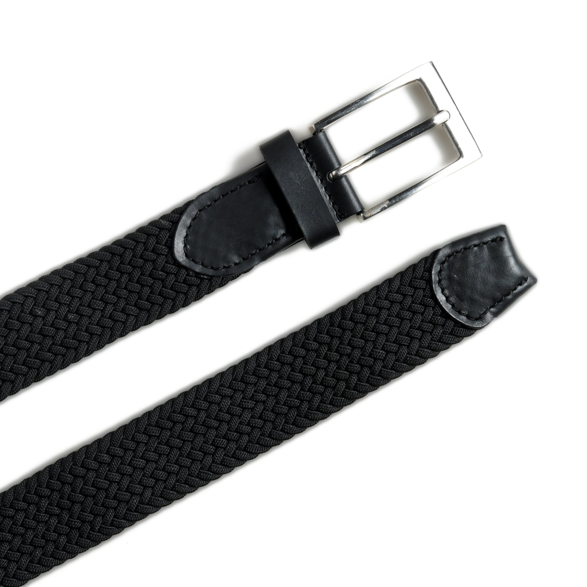 Braided Black Canvas Belt SpadezStore