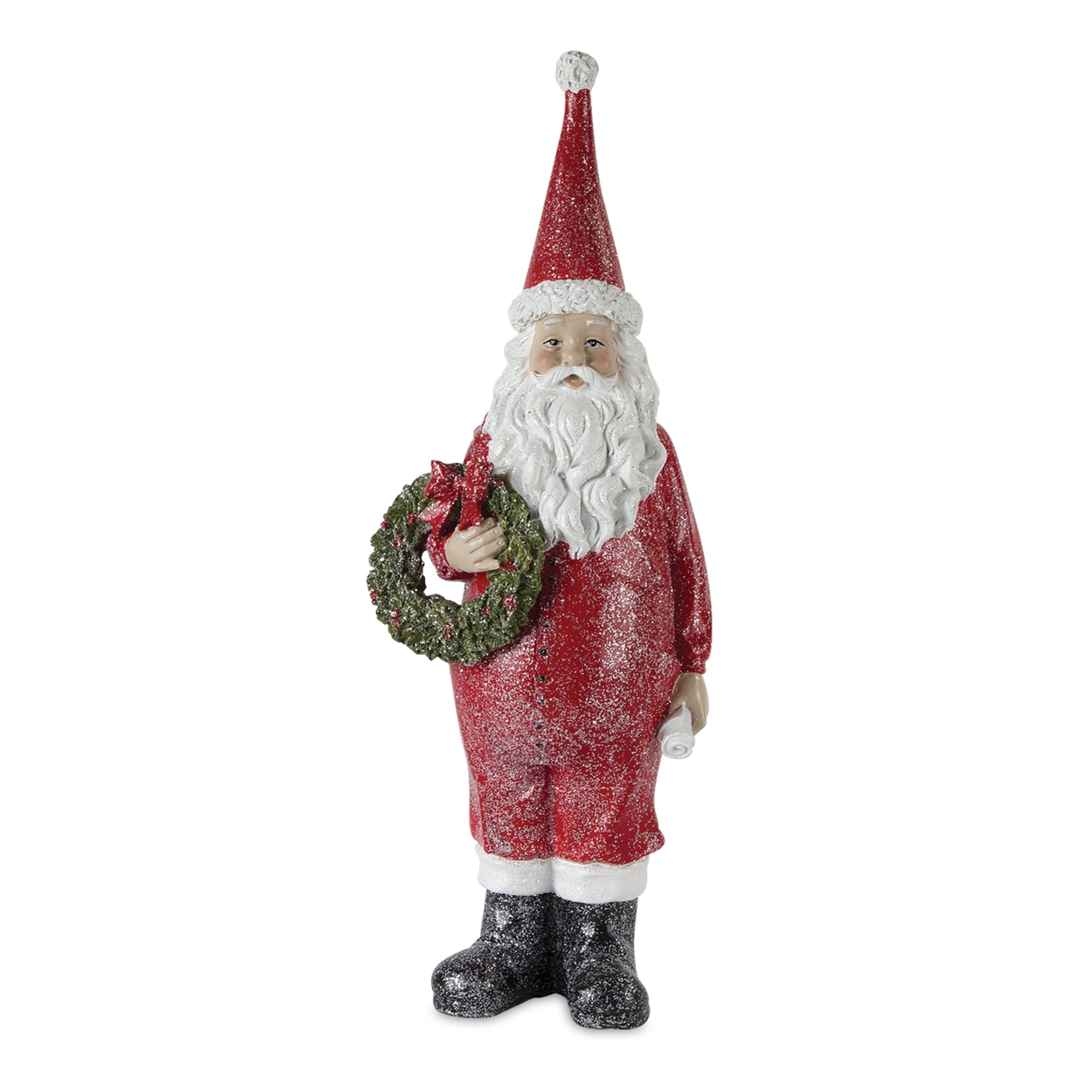 Frosted Long John Santa with Pine and List Accent (Set of 3) - Thumbnail 4