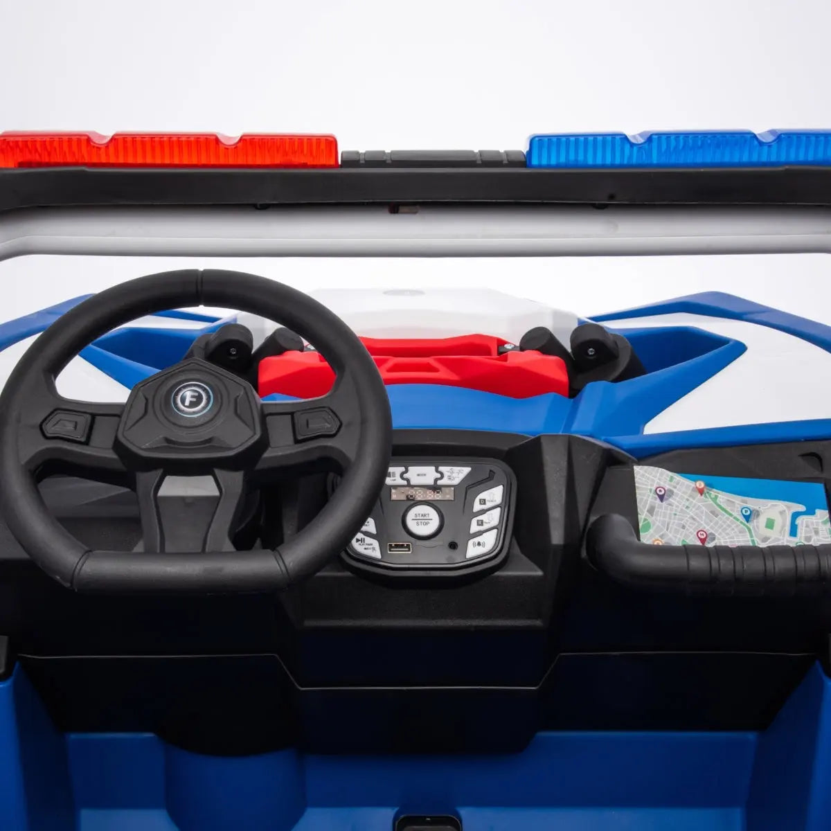 Freddo 24V Storm Police UTV 2-Seater for Kids with Lights & Sirens for Action-Packed Adventures SpadezStore