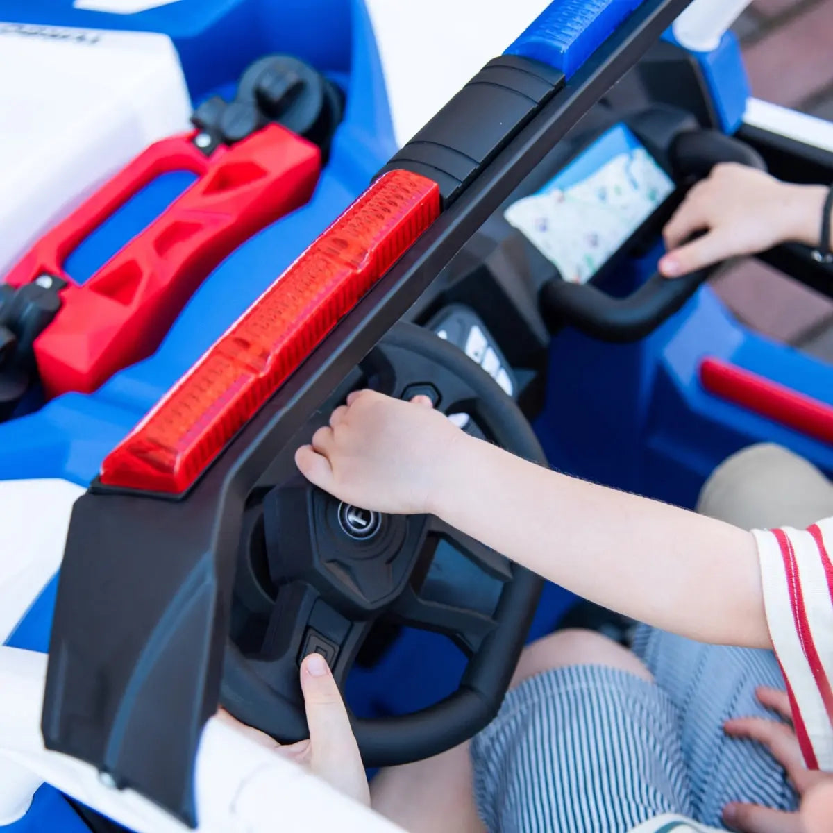 Freddo 24V Storm Police UTV 2-Seater for Kids with Lights & Sirens for Action-Packed Adventures SpadezStore