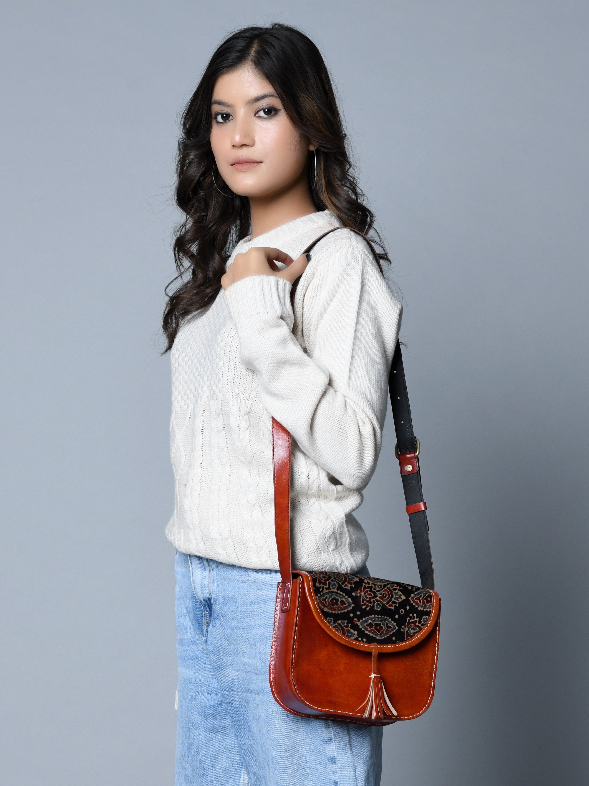 Classy Leather Bags Astounding Ajrakh Ethnic Satchel SpadezStore
