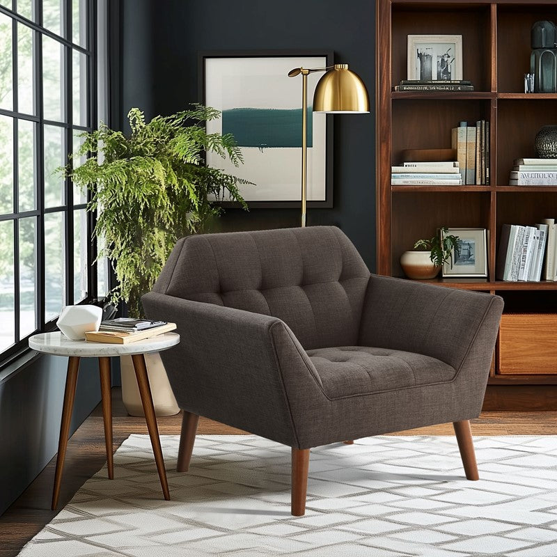 Ink+Ivy Newport Wide Mid-Century Modern Lounge Chair SpadezStore