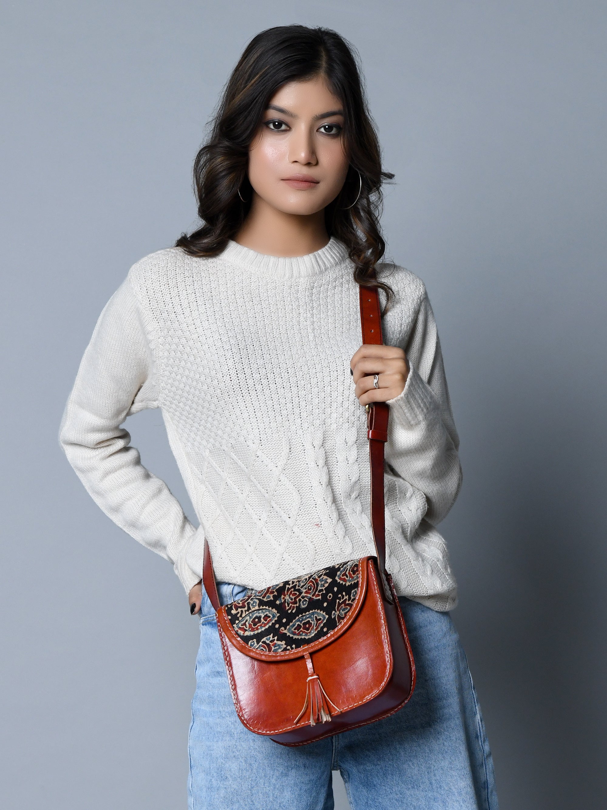 Classy Leather Bags Astounding Ajrakh Ethnic Satchel SpadezStore
