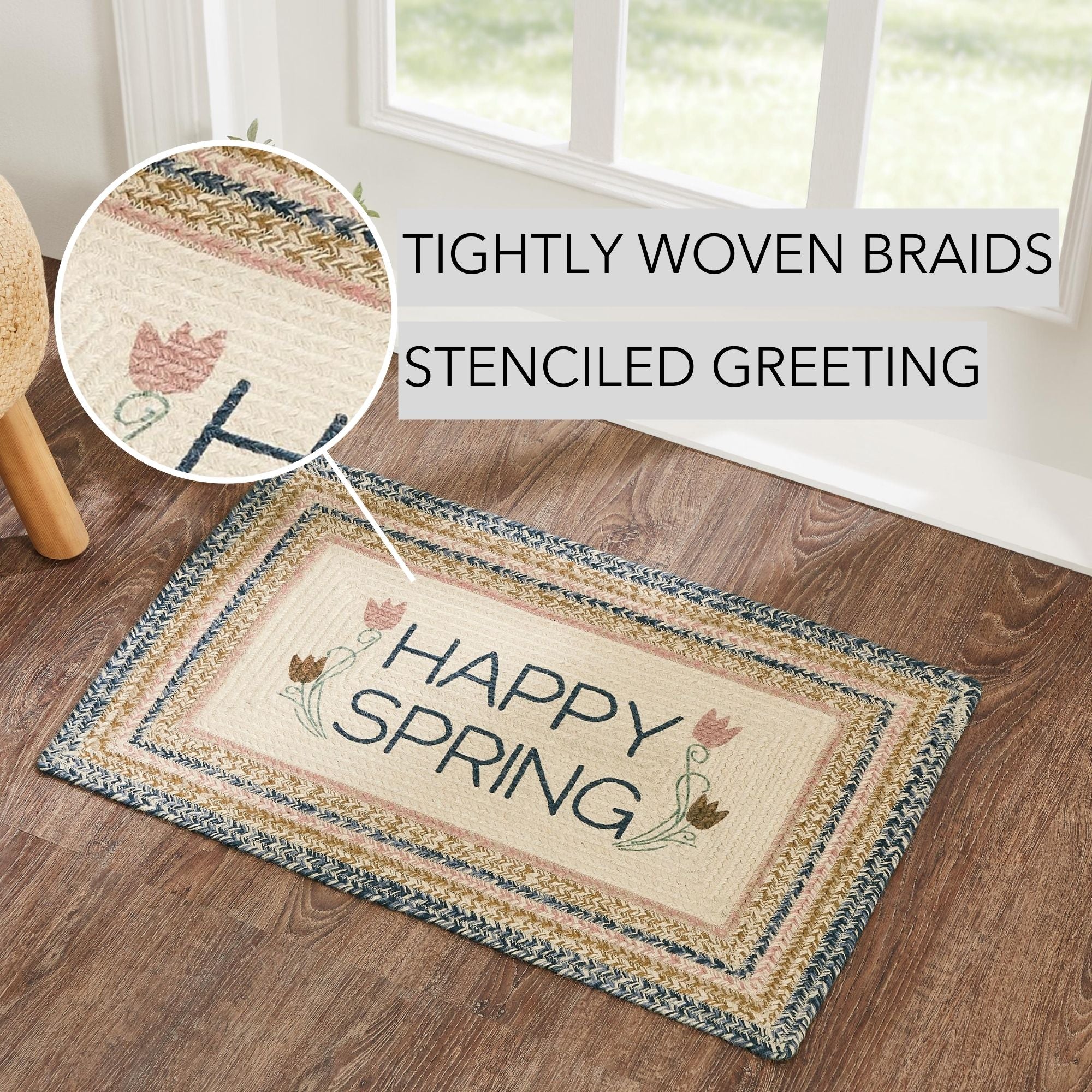 Kaila Happy Spring Jute Rug Rect 20x30 SpadezStore