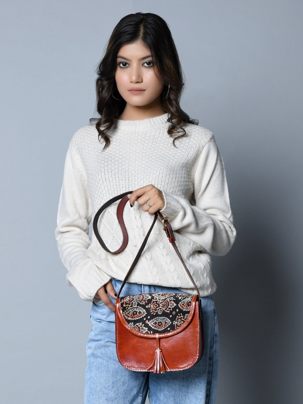 Classy Leather Bags Astounding Ajrakh Ethnic Satchel SpadezStore