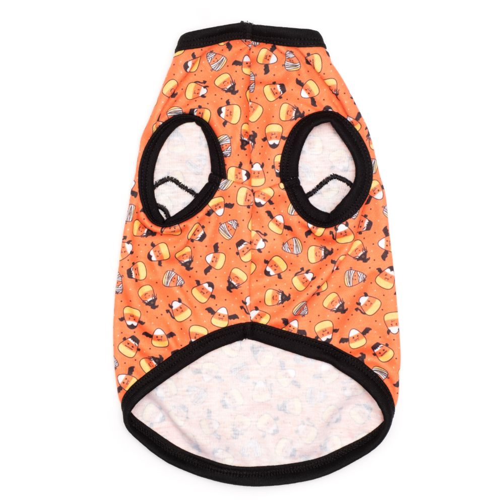 The Worthy Dog Orange Candy Corn Ghouls Tee SpadezStore