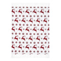 Scandia Snowflake Red White Woven Throw 50x60 SpadezStore