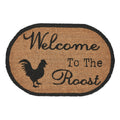 Down Home Welcome to the Roost Coir Rug Oval 20x30 SpadezStore