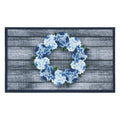 Finders Keepers Hydrangea Wreath Nylon Rug Rect 17.5x29.5 SpadezStore