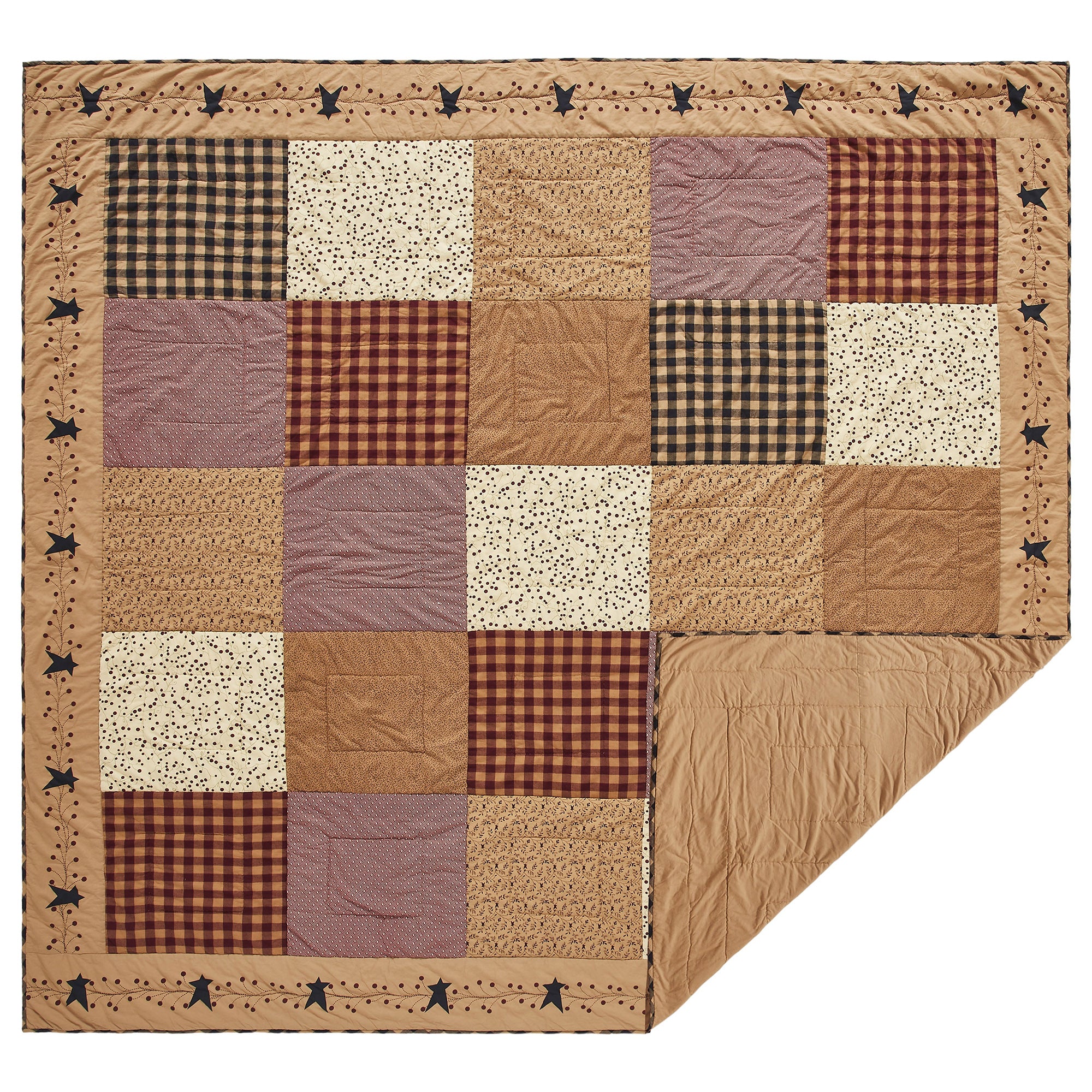 Pip Vinestar King Quilt 106Wx97L SpadezStore
