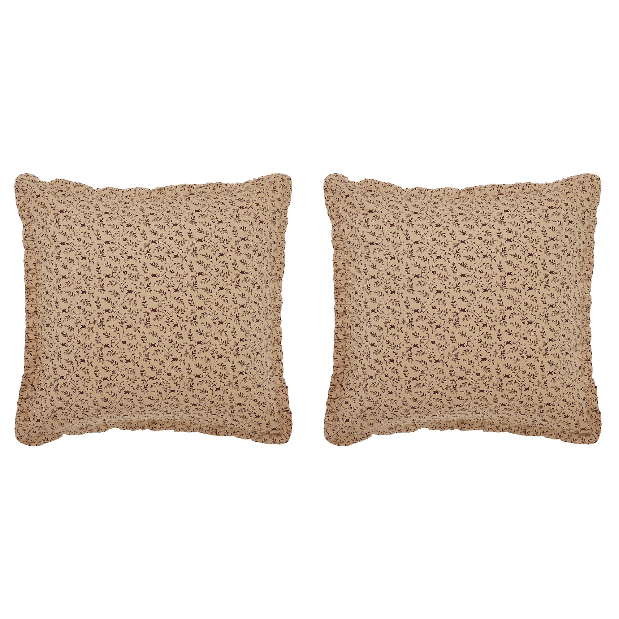 Pip Vinestar Fabric Euro Sham Set of 2 26x26 SpadezStore