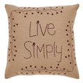 Pip Vinestar Live Simply Pillow 6x6 SpadezStore