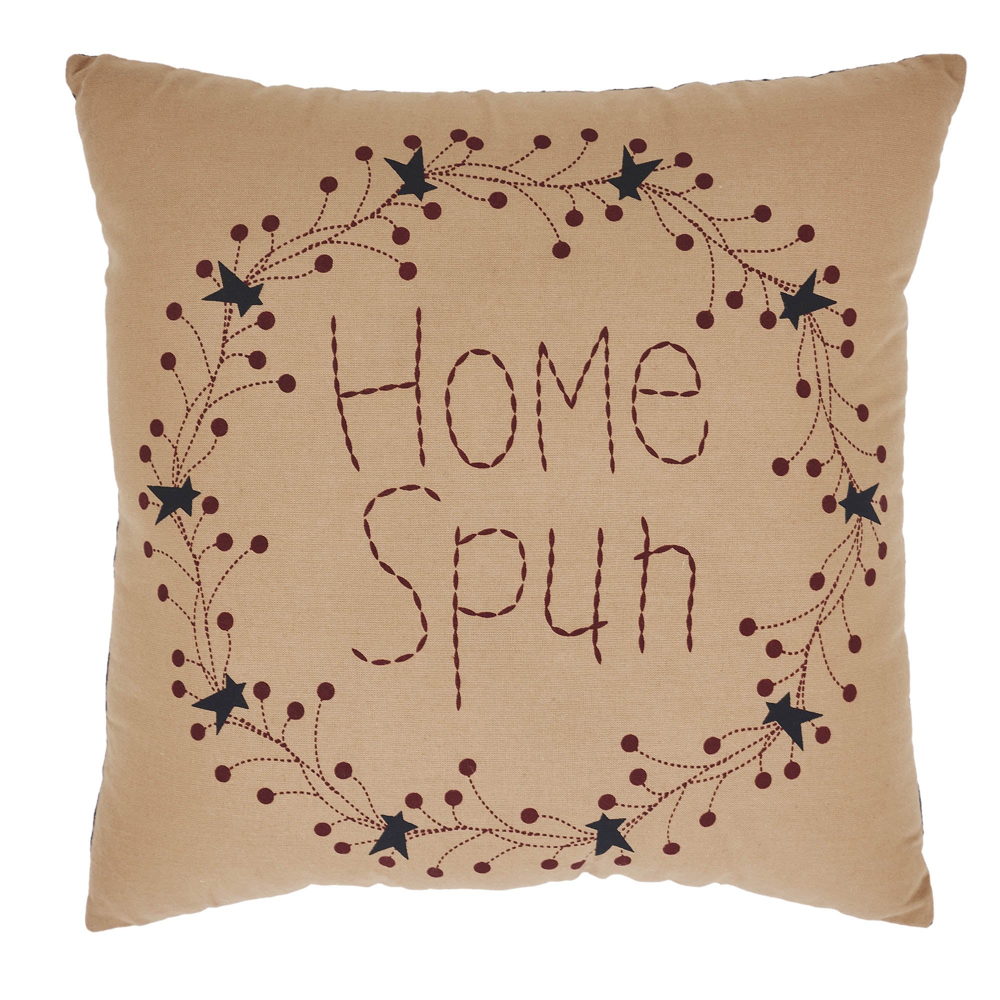Pip Vinestar Home Spun Wreath Pillow 12x12 SpadezStore