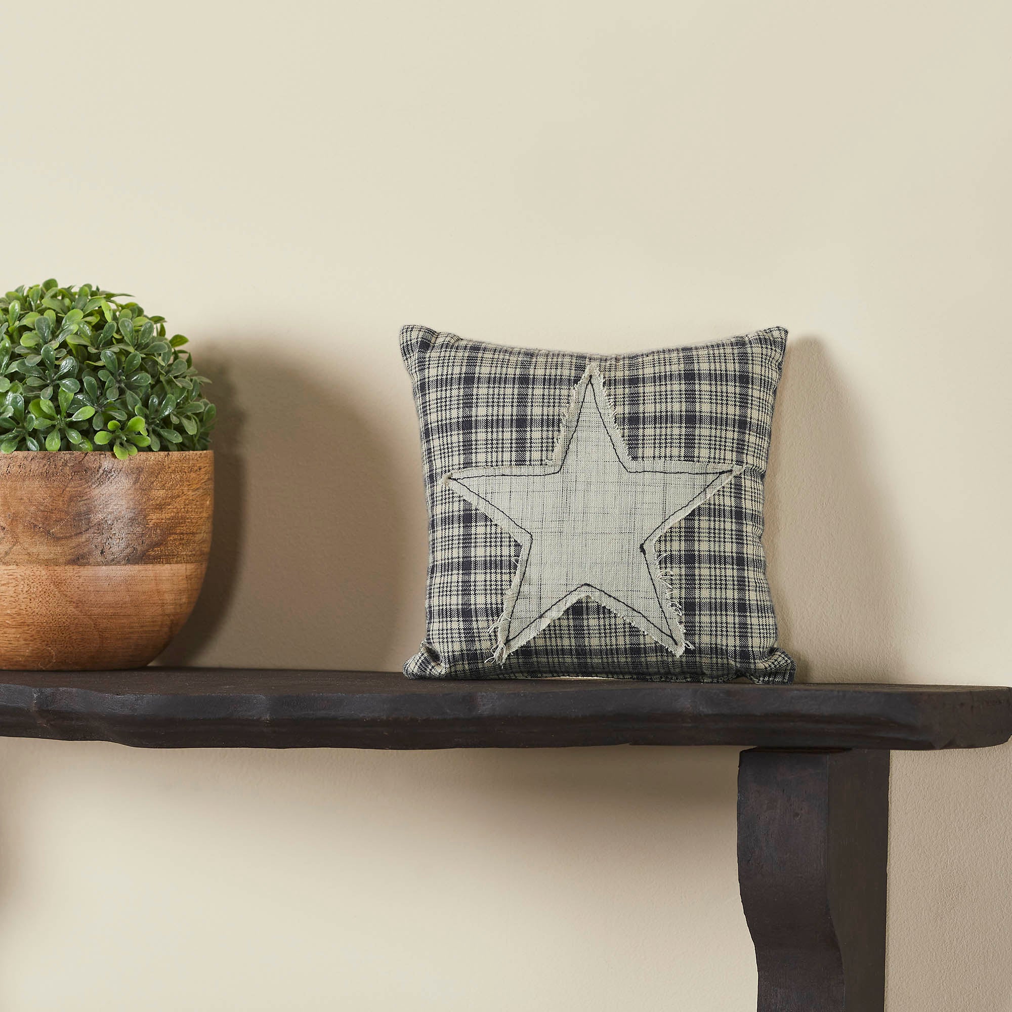 My Country Applique Star Pillow 6x6 SpadezStore