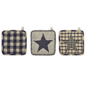 My Country Patchwork Pot Holder Set of 3 8x8 SpadezStore