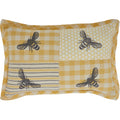 Buzzy Bees Patchwork Bee Pillow 9.5x14 SpadezStore