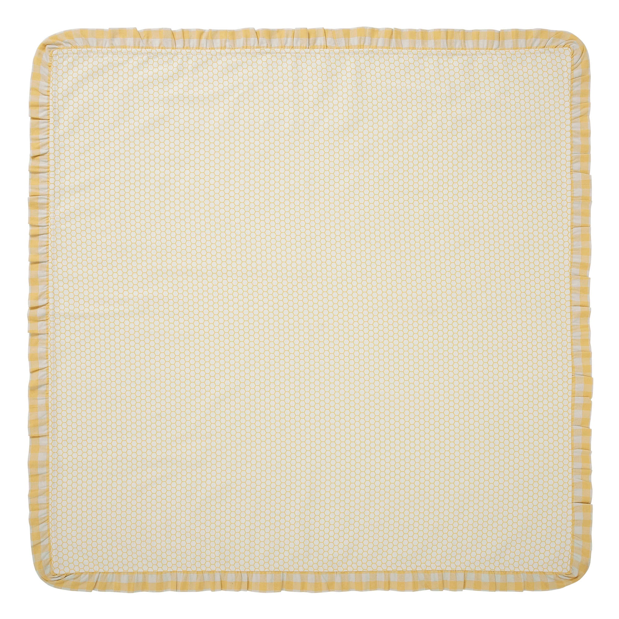 Honeycomb Ruffled Table Topper 40x40 SpadezStore