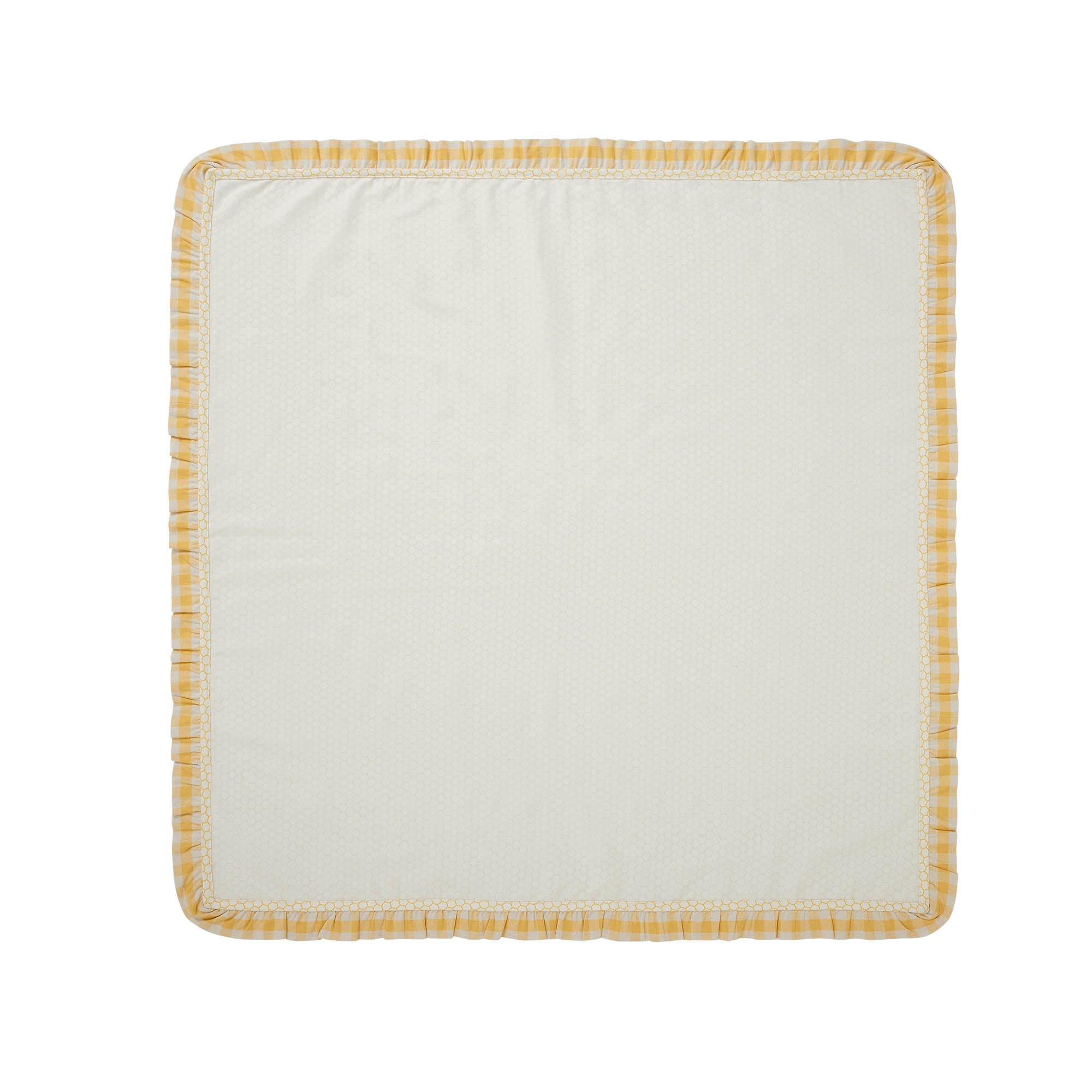 Honeycomb Ruffled Table Topper 40x40 SpadezStore