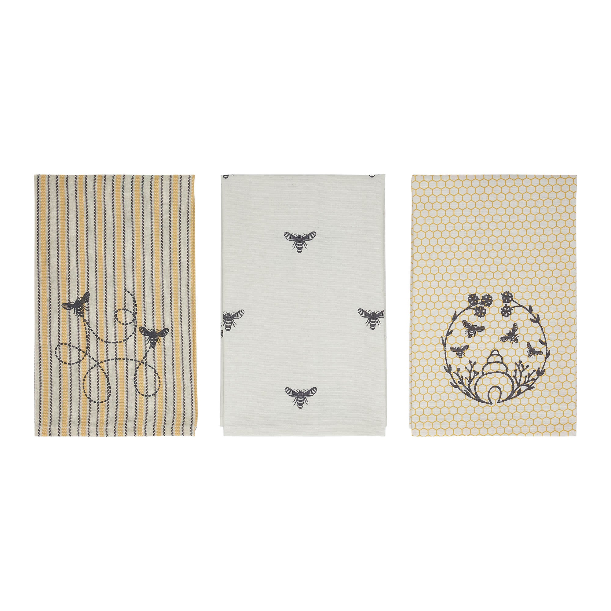 Buzzy Bees Tea Towel Set of 3 19x28 SpadezStore