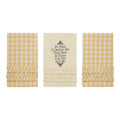 Buzzy Bees Ruffled Tea Towel Set of 3 19x28 SpadezStore