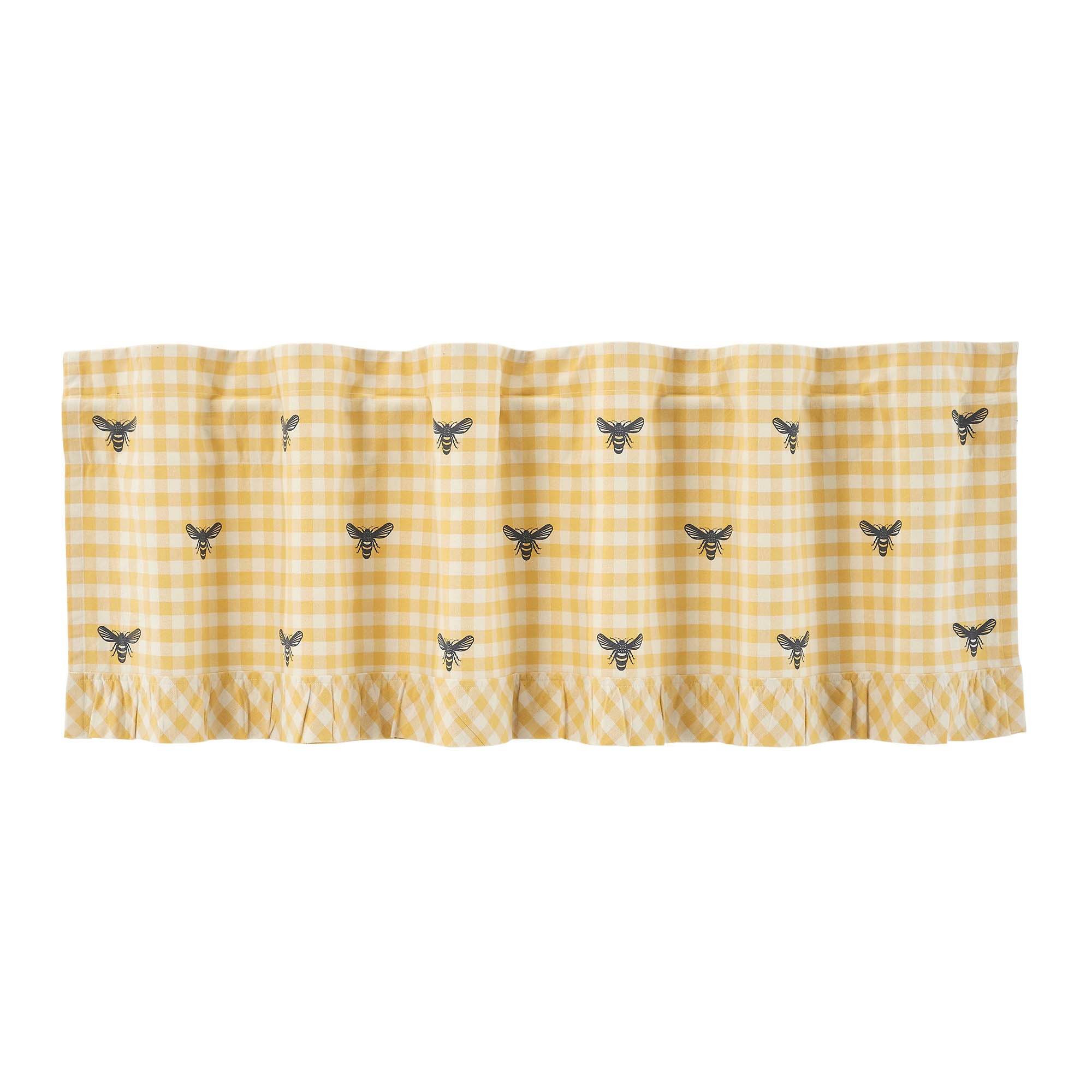 Buzzy Bees Ruffled Valance 18x60 SpadezStore