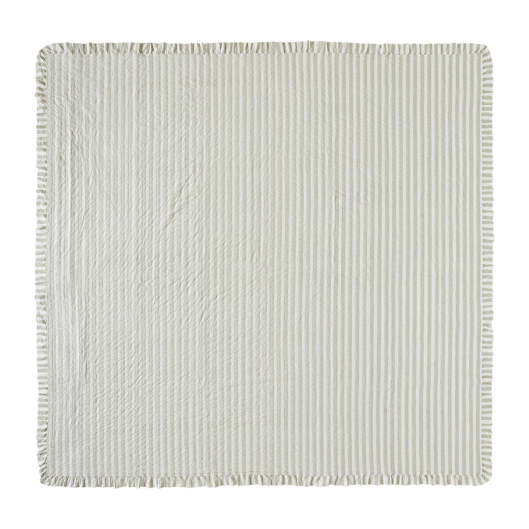 Finders Keepers Ruffled California/Luxury King Quilt 124Wx115L SpadezStore